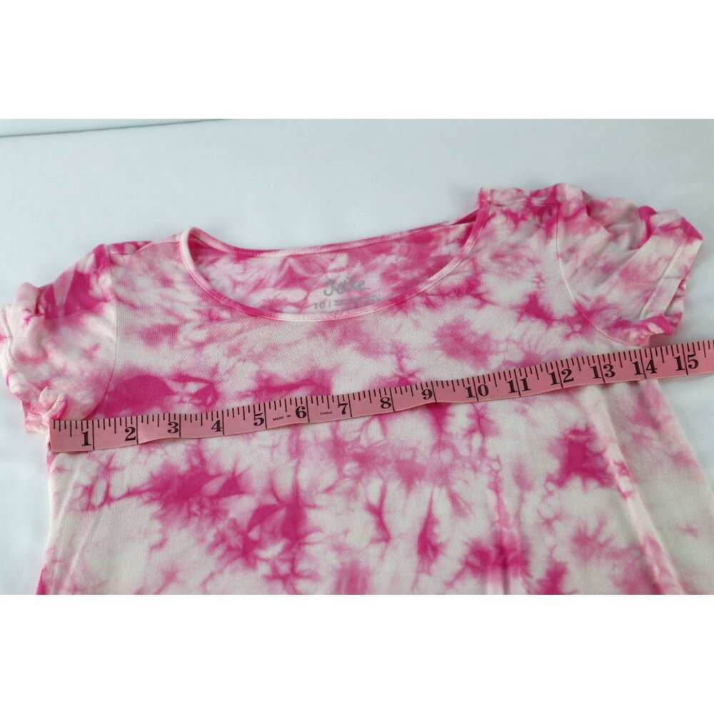 JUSTICE by Pink‎ Tie-Dye Short-Sleeve Top Size 10/12 Teenage - Picture 6 of 7